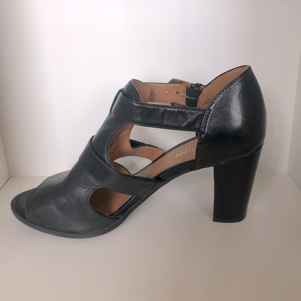 Black, Naturalizer, Peeptoe Booties